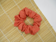 Load image into Gallery viewer, Pink Edo Komon Vintage Silk Kimono Scrunchies, Upcycled Ship from USA
