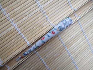 Elegant Recycled Vintage Kimono Fabric Covered 130mm Clip