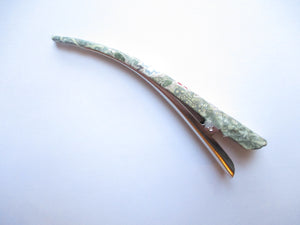 Kimono Clip, Japanese Fabric Metal Hair Clip