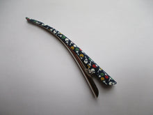 Load image into Gallery viewer, Blue Kimono Clip, Minimalist Simple Metal Long Hair Clip
