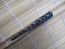 Load image into Gallery viewer, Blue Kimono Clip, Minimalist Simple Metal Long Hair Clip
