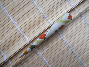 Long Kimono Hair Clip, Vintage Silk Fabric Japanese Accessory