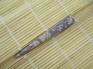 Kimono Hair Sticks, Long Alligator Clip, Light Purple