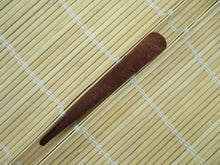 Load image into Gallery viewer, Statement Kimono Clip, Remake Kimono Long Metal Hair Clip Brown Rinzu
