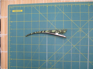 Wabi-Sabi Hair Claw, Alligator Clip, 130mm 5 1/8 inch Katazome Green