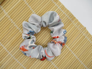 Eco Friendly Light Purple Floral Silk Scrunchie Ship from USA