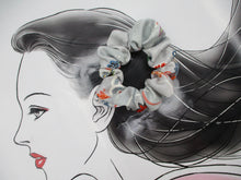 Load image into Gallery viewer, Eco Friendly Light Purple Floral Silk Scrunchie Ship from USA
