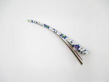 Load image into Gallery viewer, Blue Minimalist Hair Accessory 130mm Beak Style Upcycled Fabric Clip
