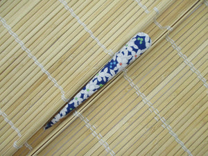 Blue Minimalist Hair Accessory 130mm Beak Style Upcycled Fabric Clip