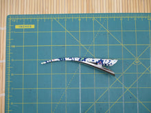 Load image into Gallery viewer, Blue Minimalist Hair Accessory 130mm Beak Style Upcycled Fabric Clip
