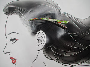 Upcycled Eco Friendly Kimono Hair Clip, 130mm Alligator Clip