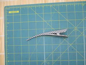 Kimono Fabric Hair Slide, Minimalist Alligator Clip 130mm 5 1/8 inches
