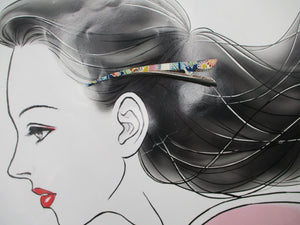 Hair Claw, Japanese Eco Friendly Silk Recycled Kimono Covered Hair Clip