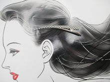 Load image into Gallery viewer, Kimono Fabric Hair Slide, Minimalist Alligator Clip 130mm 5 1/8 inches
