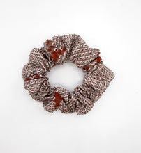 Load image into Gallery viewer, Silk Scrunchies, Brown Shibori Scrunchies, Ship from USA
