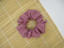 Load image into Gallery viewer, Light Purple Komon Upcycled Silk Kimono Scrunchies, Ship from USA
