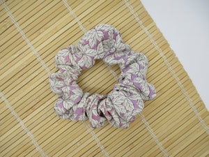 Silk Scrunchies, Japanese Kimono Ponytail Holder, Ship from USA Light Purple