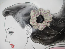 Load image into Gallery viewer, Silk Scrunchies, Japanese Kimono Ponytail Holder, Ship from USA Light Purple
