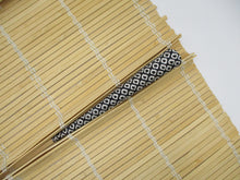 Load image into Gallery viewer, Black Shibori Kimono Fabric Alligator Hair Clip, Minimalist Gift
