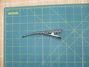 Black Shibori Kimono Fabric Alligator Hair Clip, Minimalist Gift