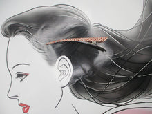Load image into Gallery viewer, Japanese Kimono Silk Fabric Beak Clip, Wabi Sabi Pink Shibori
