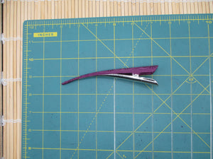 Silk Kimono Alligator Hair Clip, 130mm 5 1/8 inch Purple Rinzu Ship from USA