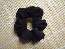 Load image into Gallery viewer, Solid Black Silk Kimono Scrunchies

