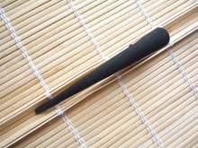 Load image into Gallery viewer, Solid Minimalist Simple Black Kimono Fabric Metal Long Hair Clip
